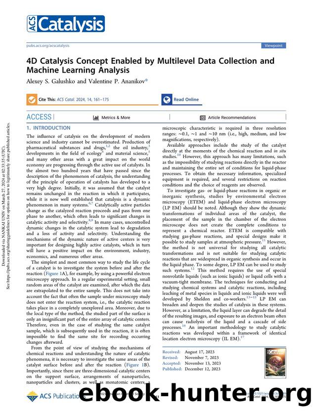 4D Catalysis Concept Enabled by Multilevel Data Collection and Machine Learning Analysis by Alexey S. Galushko & Valentine P. Ananikov