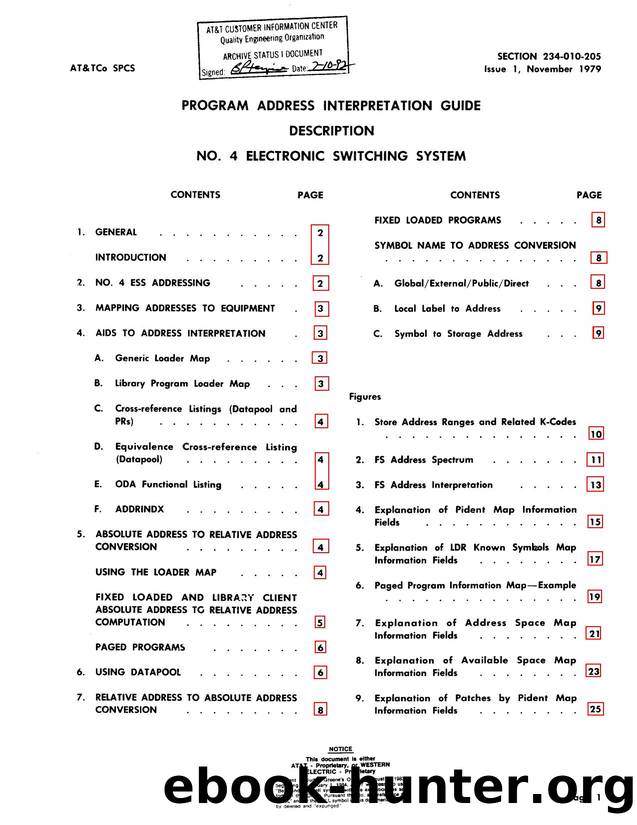 4ESS PROGRAM ADDRESS INTERPRETATION GUIDE DESCRIPTION by Unknown
