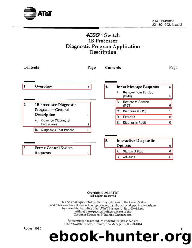 4ESS* SWITCH 1B PROCESSOR DIAGNOSTIC PROGRAM APPLICATION DESCRIPTION by Unknown