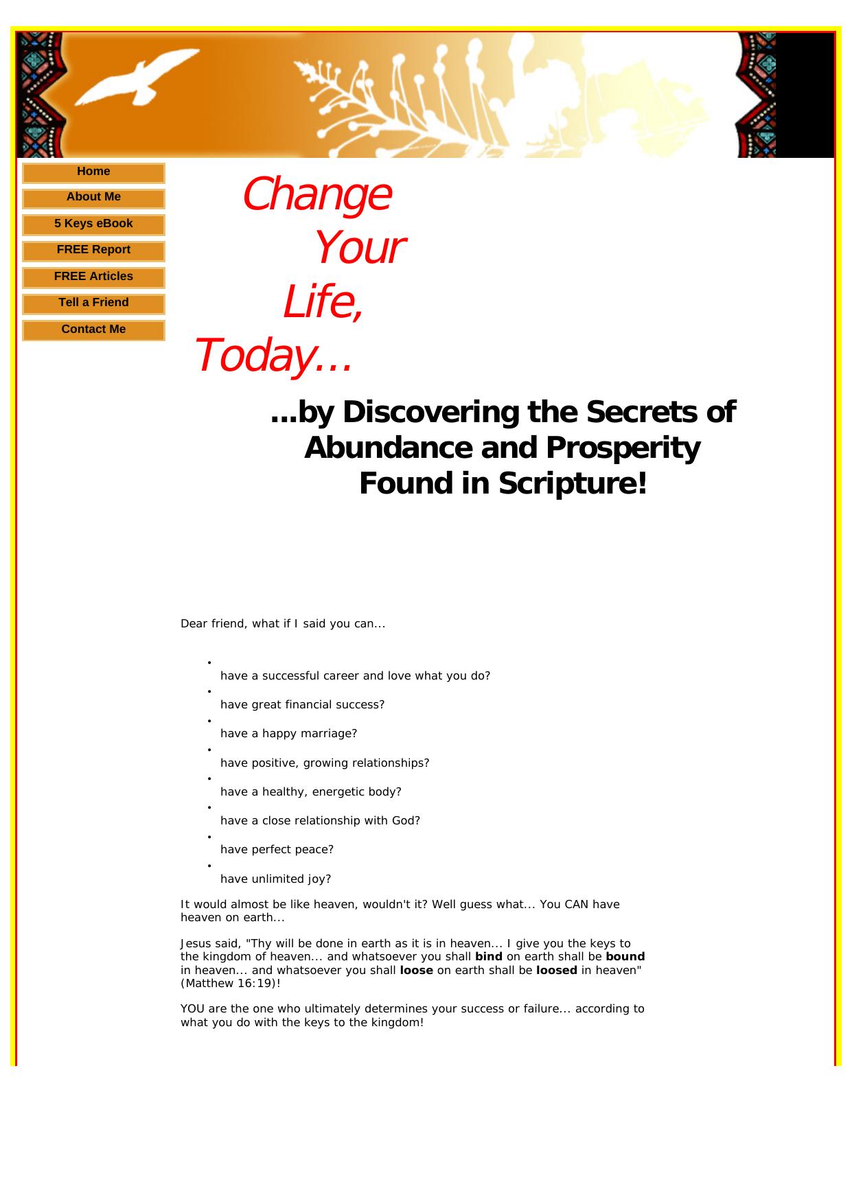 5 Biblical Keys To Your Abundance And Prosperity. by Best of Kuszter's Collection