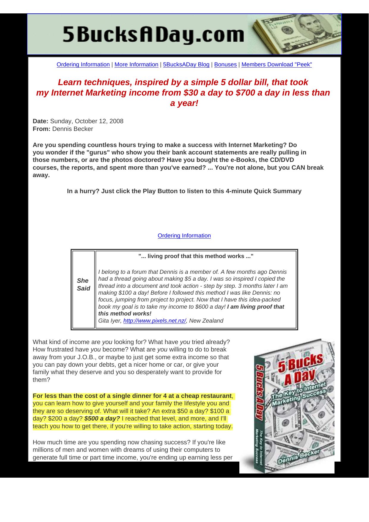 5 Bucks A Day. by Best of Kuszter's Collection