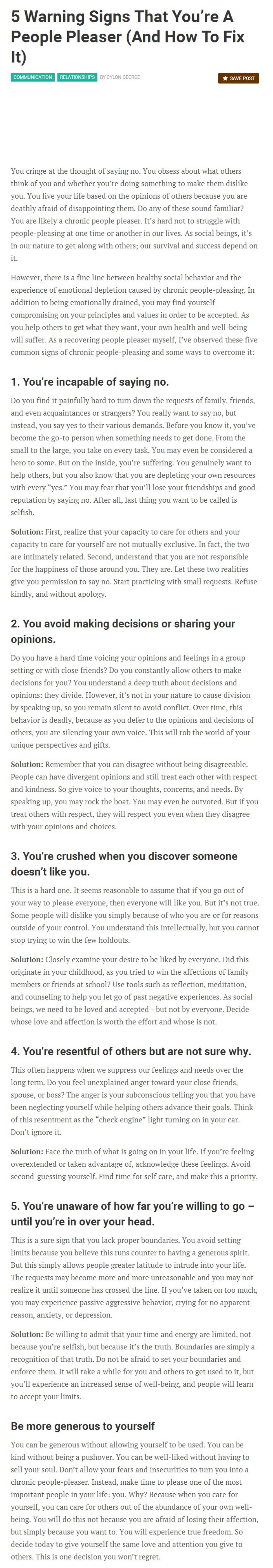 5 Warning Signs That Youâre A People Pleaser (And How To Fix It)5 Warning Signs That Youâre A People Pleaser (And How To Fix It) by Unknown