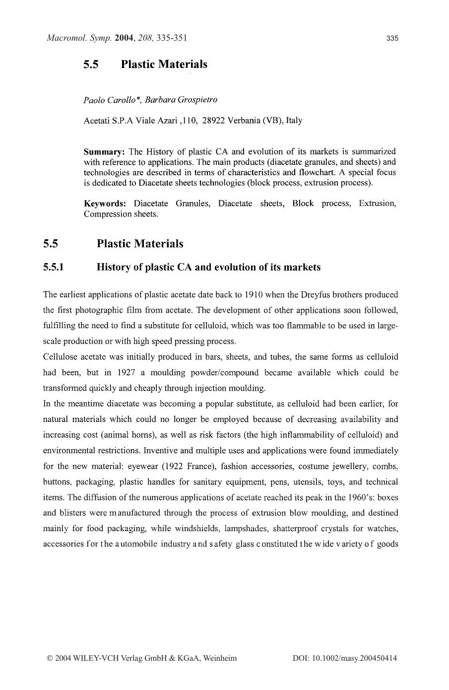 5[period]5 Plastic materials by Unknown