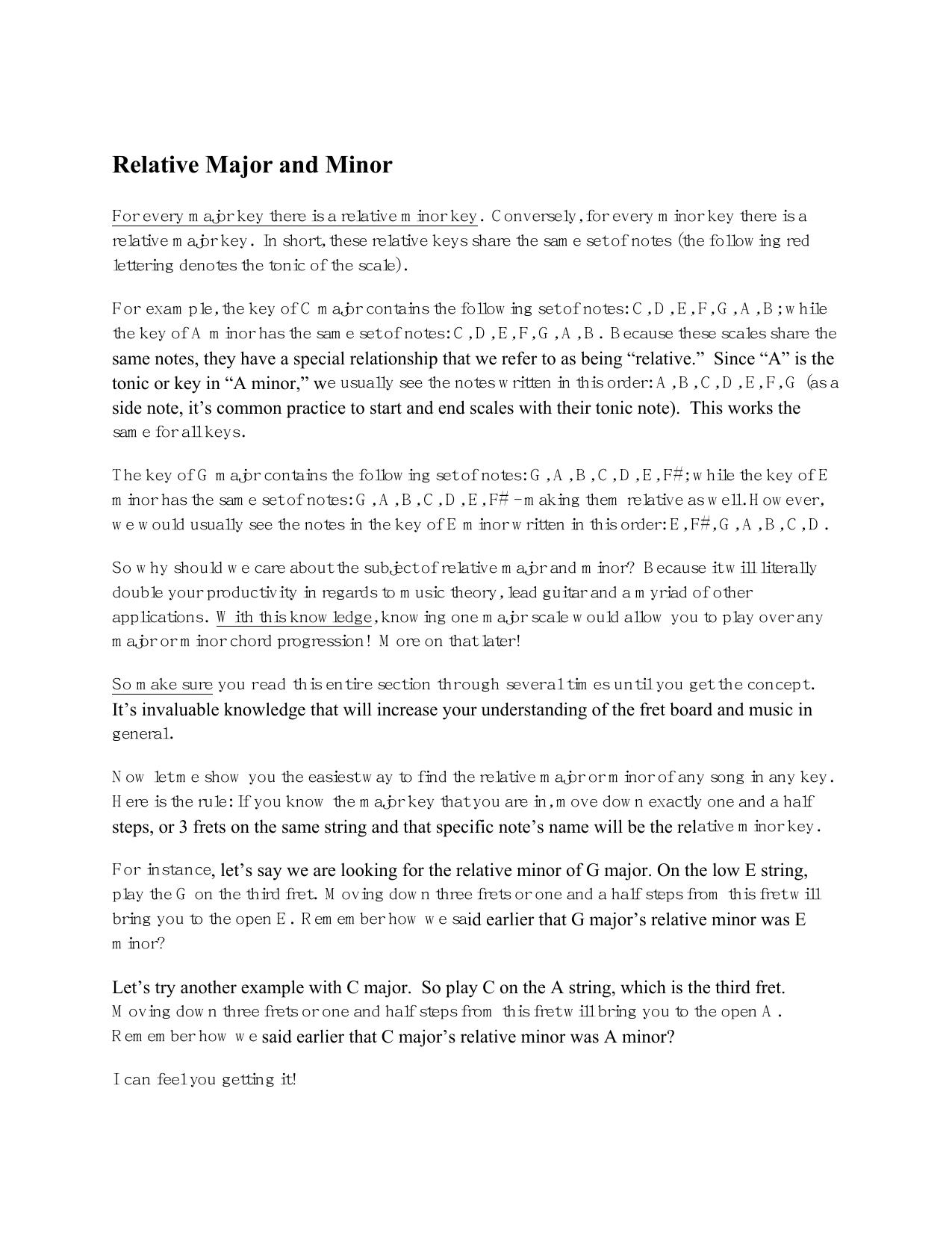 5.1 22 Relative Major Minor.pdf by Erich Mahnke