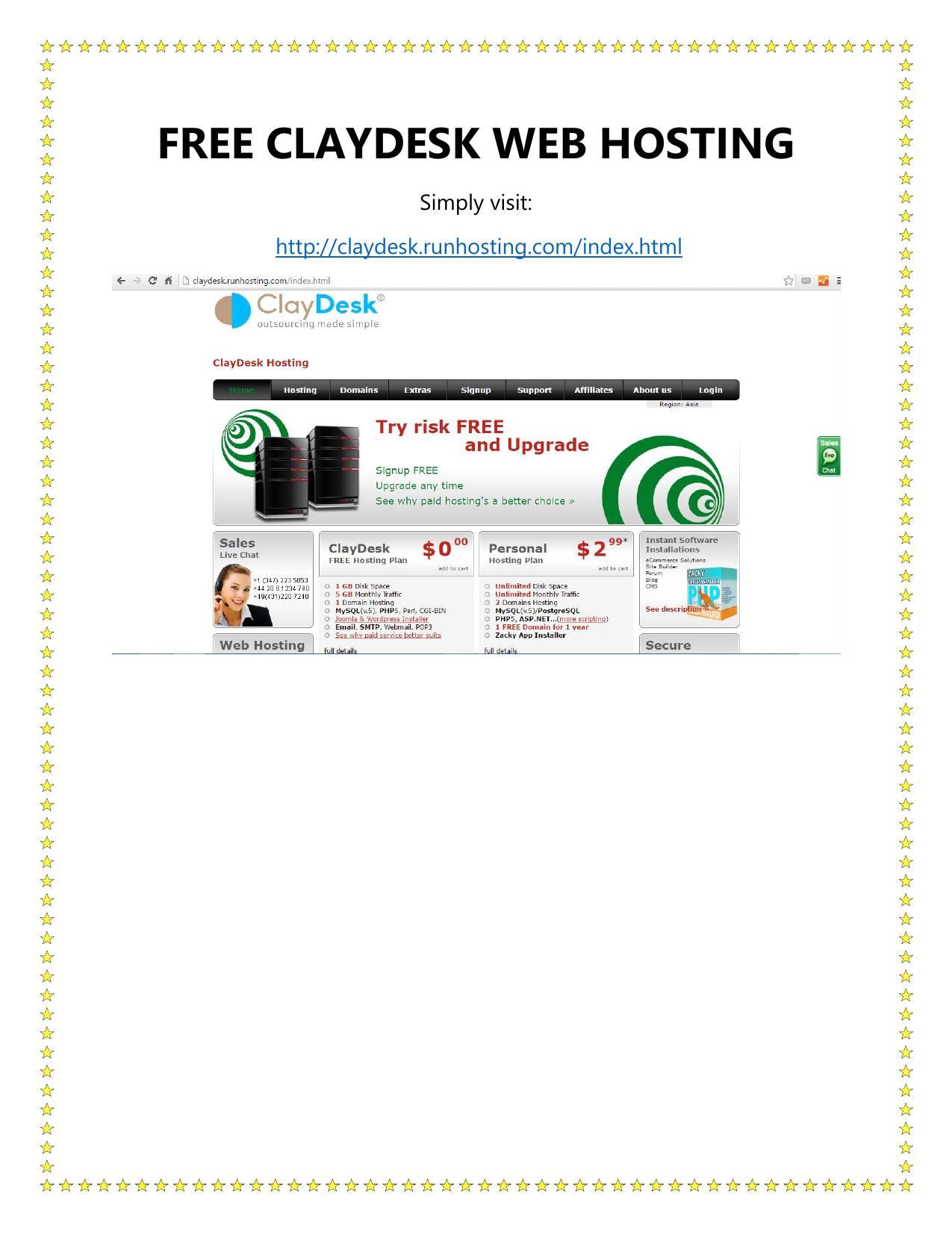 5.1 FREE CLAYDESK WEB HOSTING.pdf by Syed