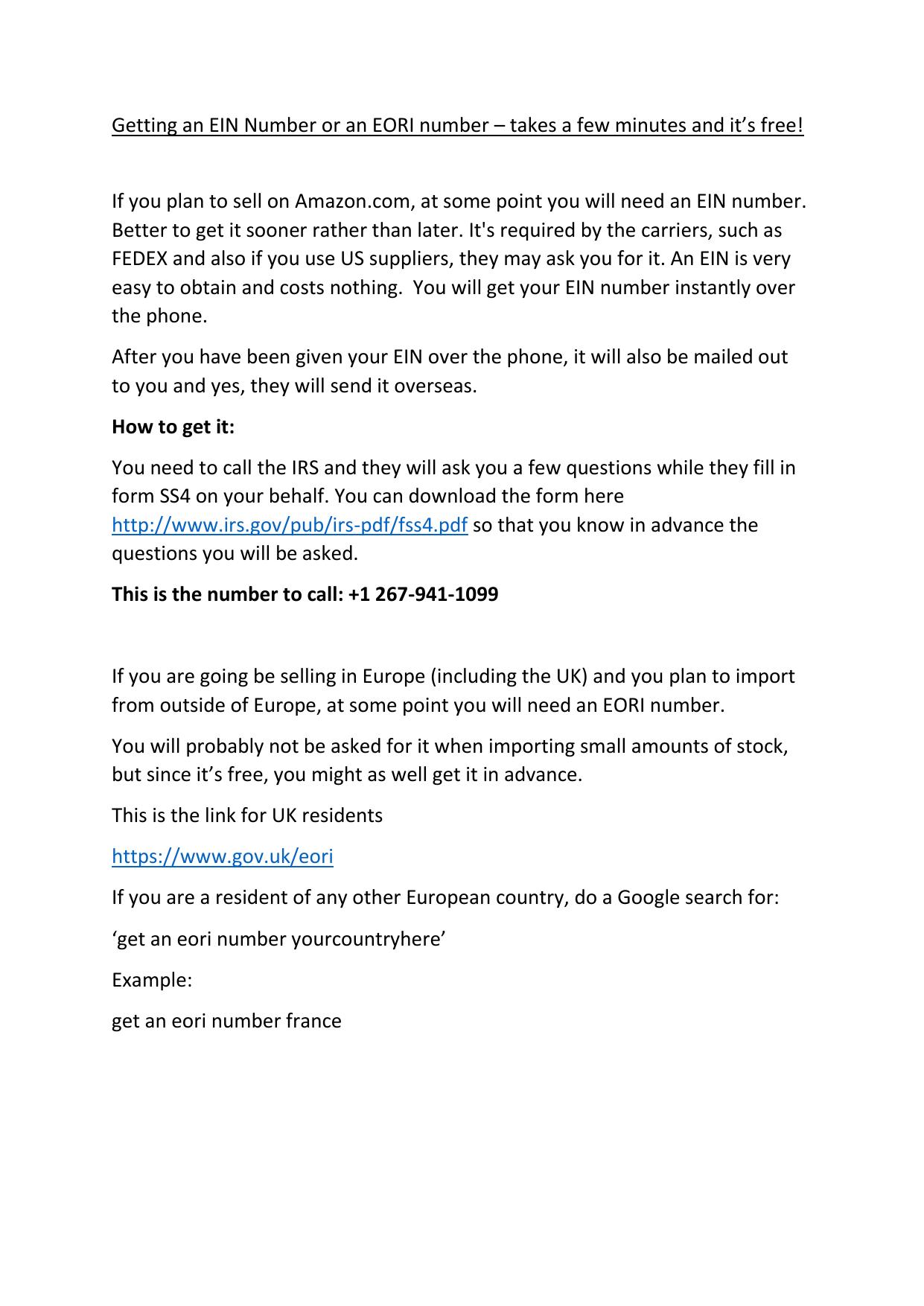 5.1 Getting an EIN Number or an EORI number.pdf by Julie Wilson