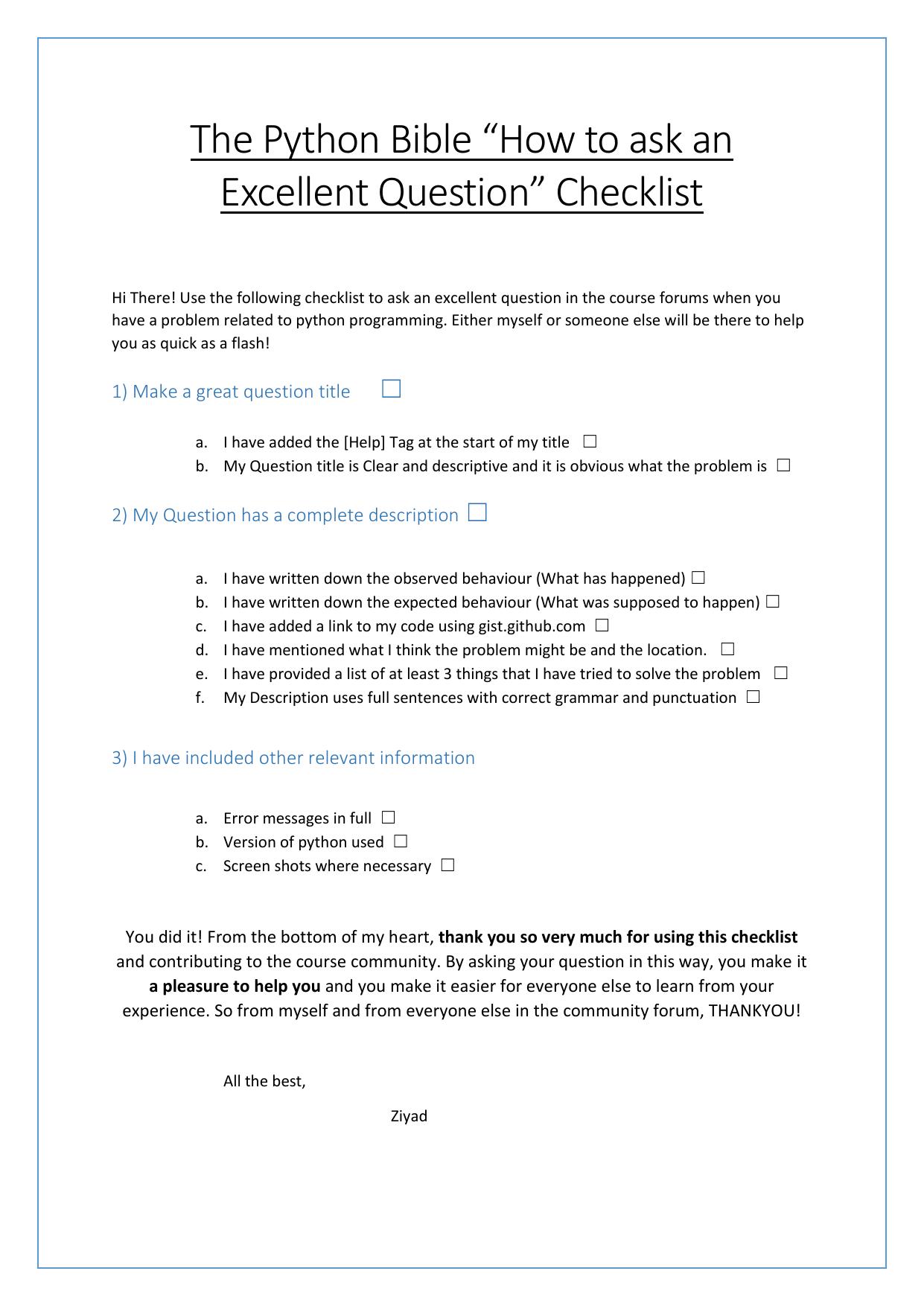 5.1 Question Checklist.pdf by Ziyad Yehia
