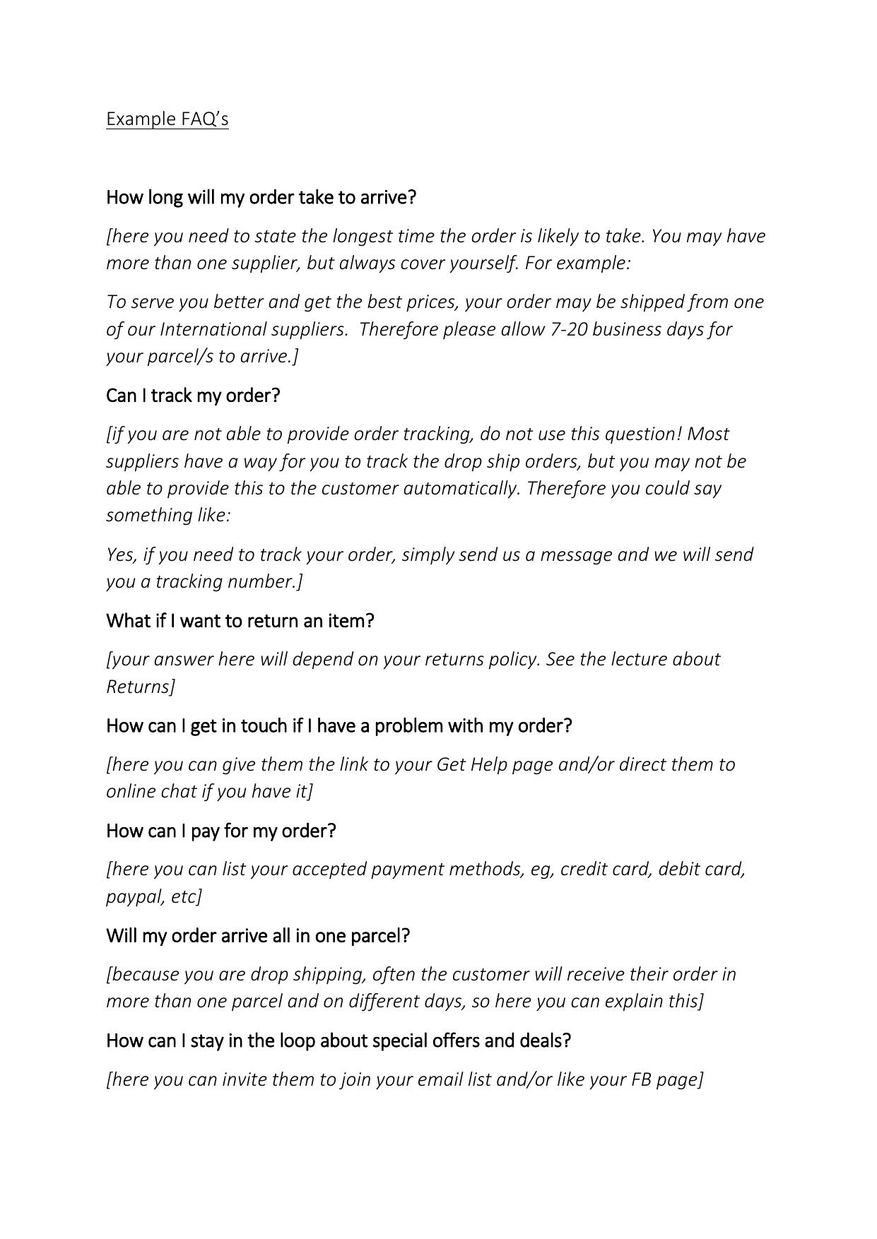 5.5 Example FAQ.pdf by Julie Wilson