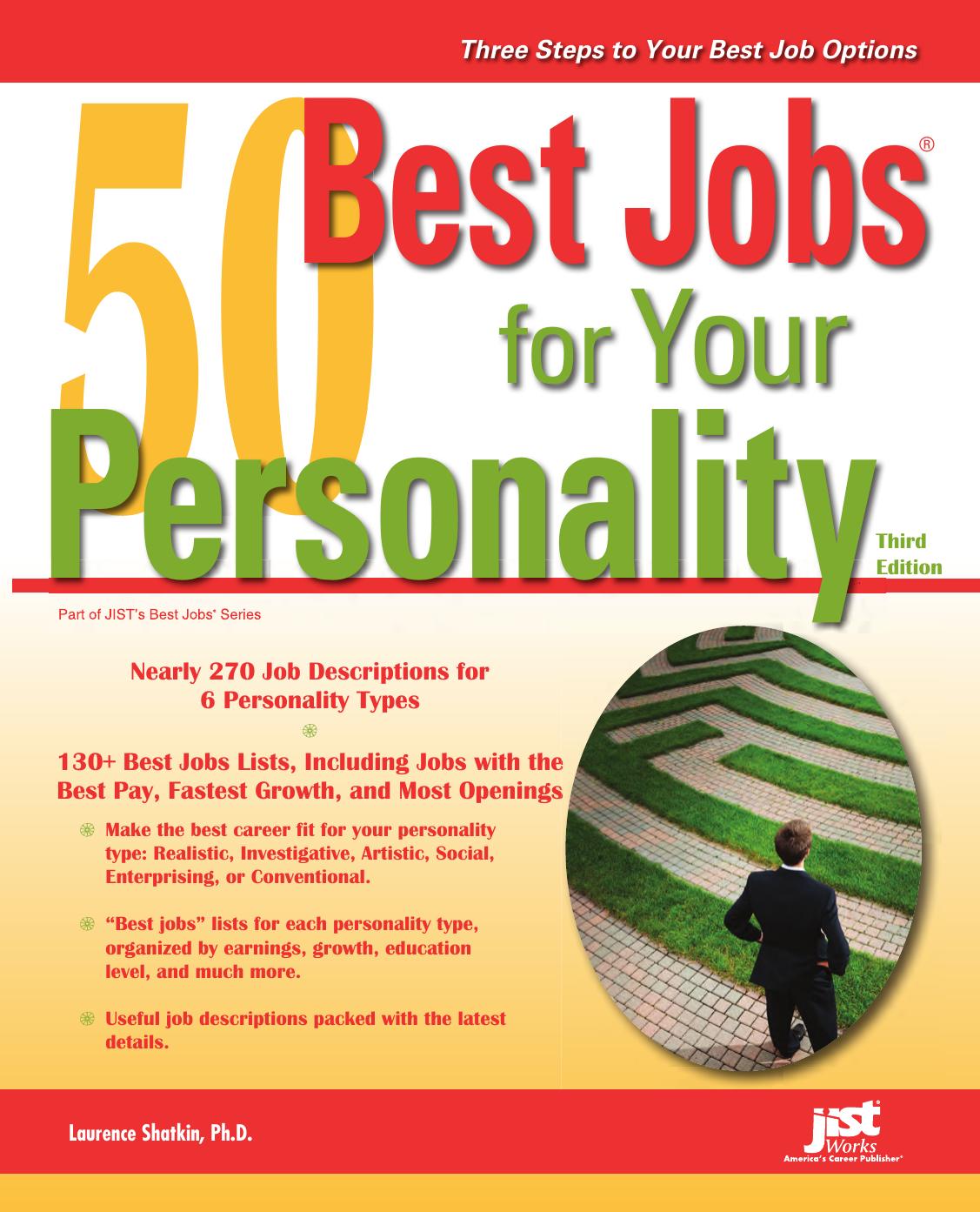 50 Best Jobs for Your Personality, 3E by Laurence Shatkin