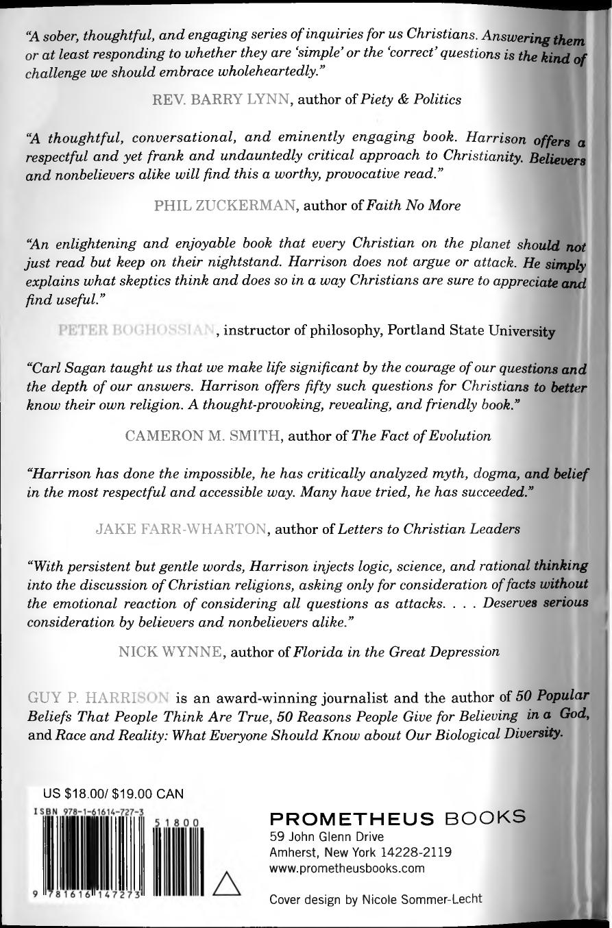 50 Simple Questions for Every Christian by Guy P. Harrison