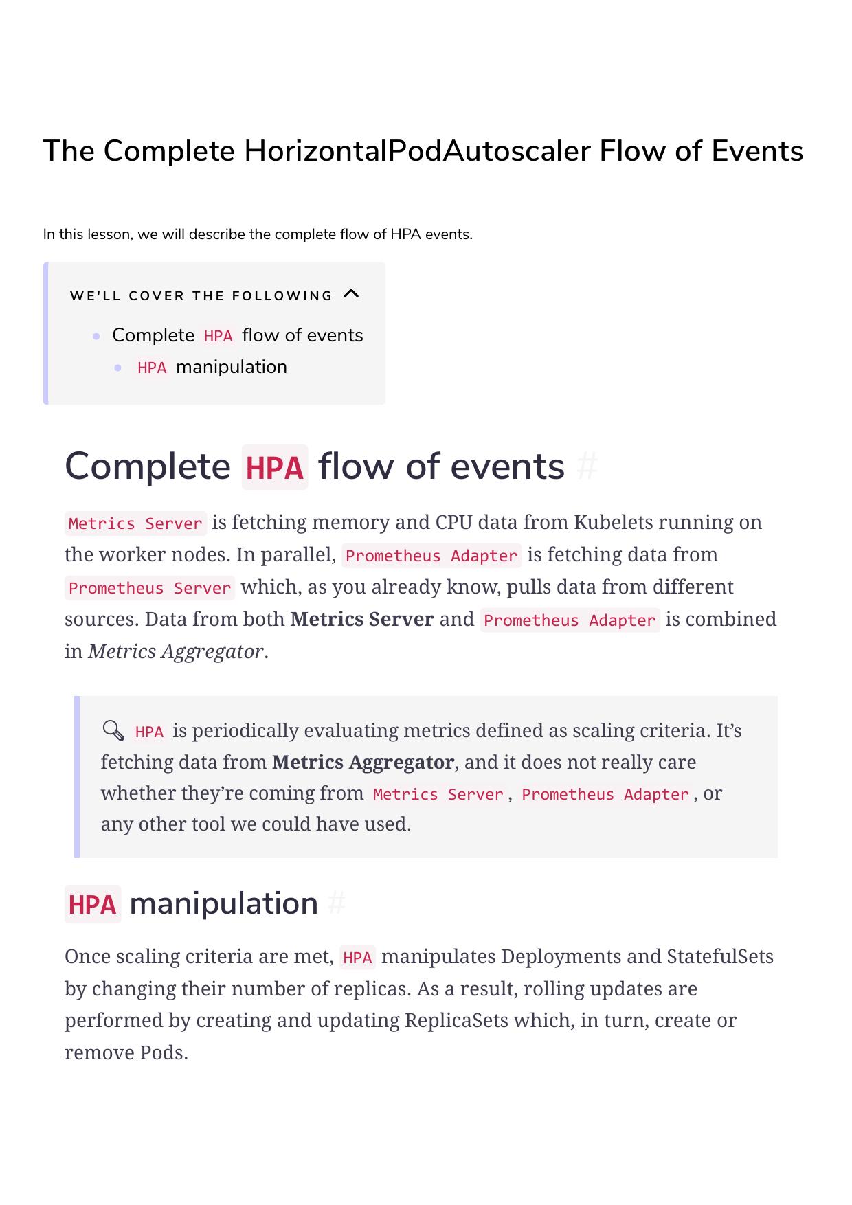 50 The Complete HorizontalPodAutoscaler Flow of Events by Unknown
