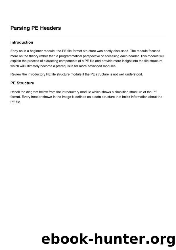 50-Parsing PE Headers by Unknown