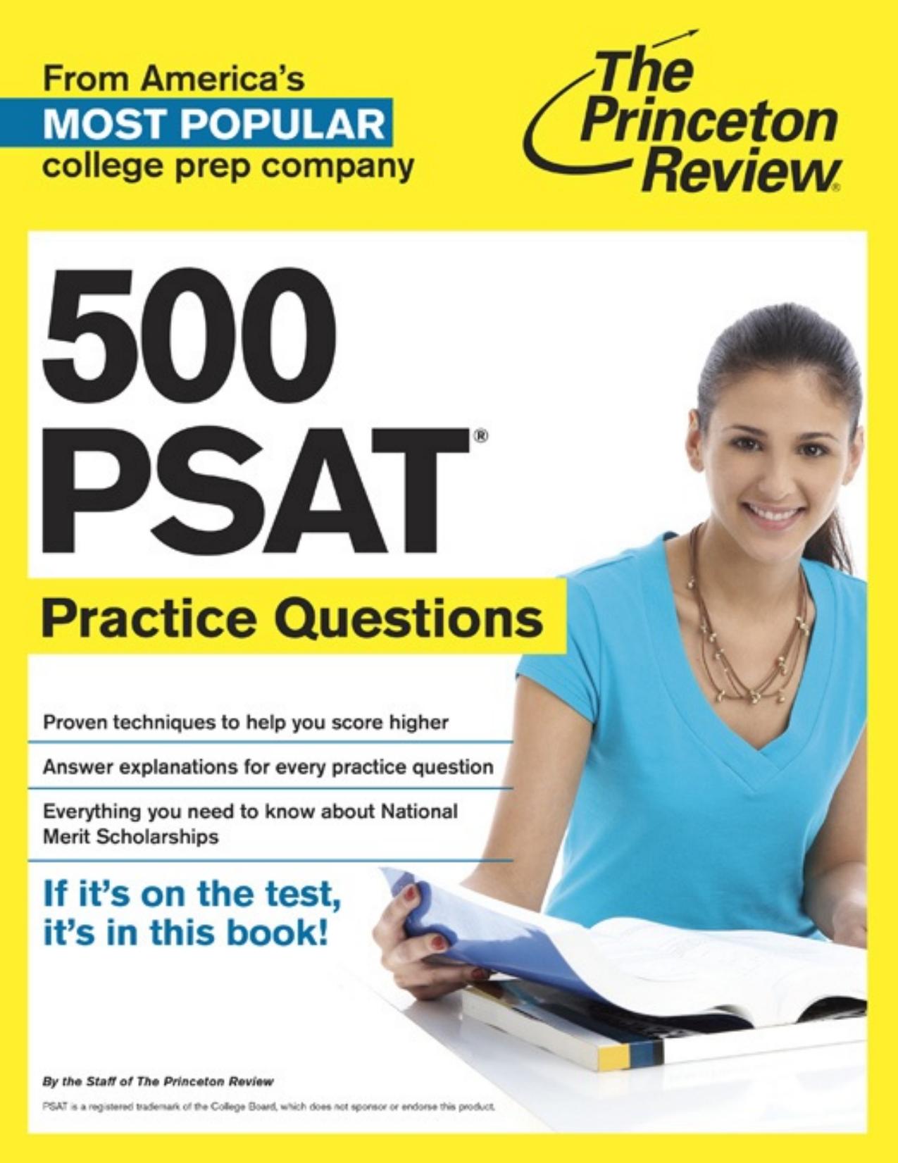 500 PSAT Practice Questions by Princeton Review - free ebooks download