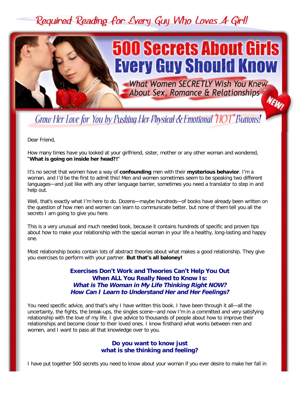500 Secrets About Girls Every Guy Should Know. by Best of Kuszter's Collection
