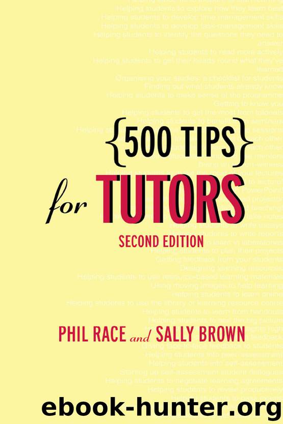 500 Tips for Tutors by Race Philip. Brown Sally