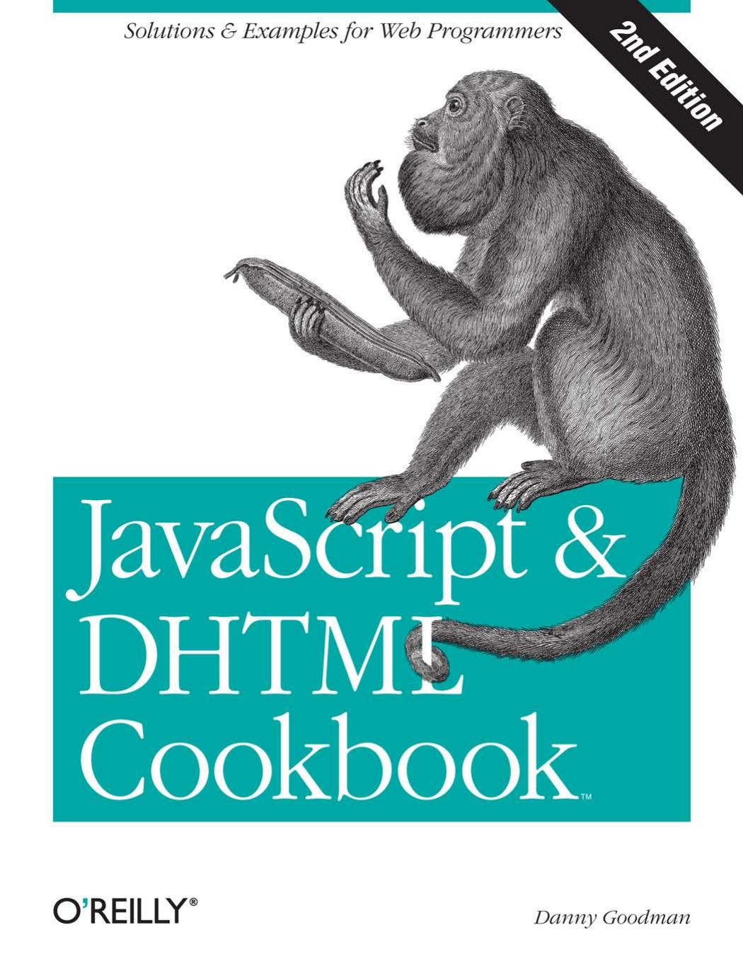 51408 JavaScript and DHTML Cookbook by Unknown