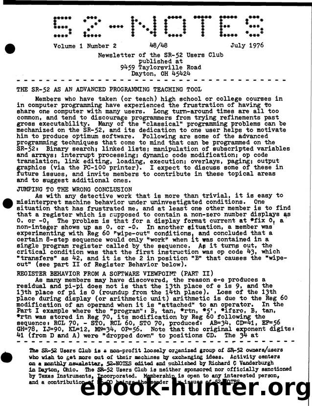 52 Notes 07-76 by Unknown