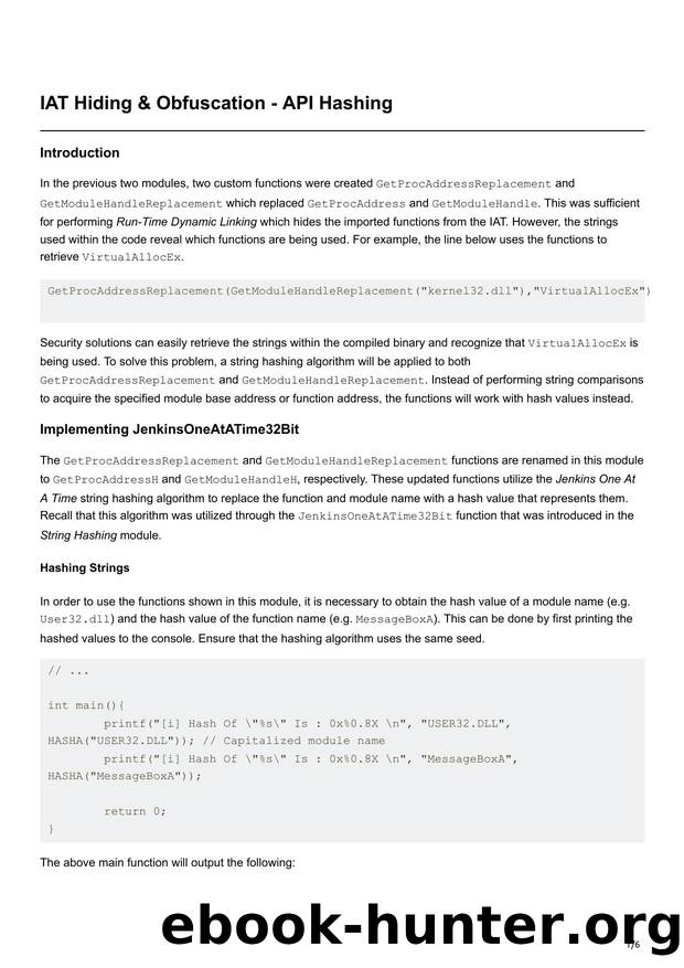 55-IAT Hiding Obfuscation by API Hashing