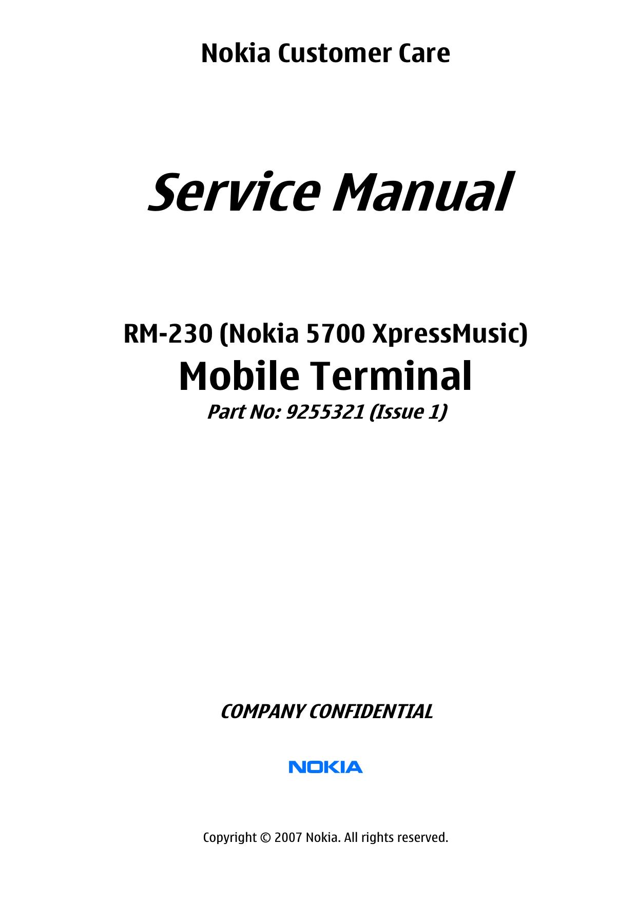 5700 RM-230 service manual level 3&4 issue 1 by Unknown