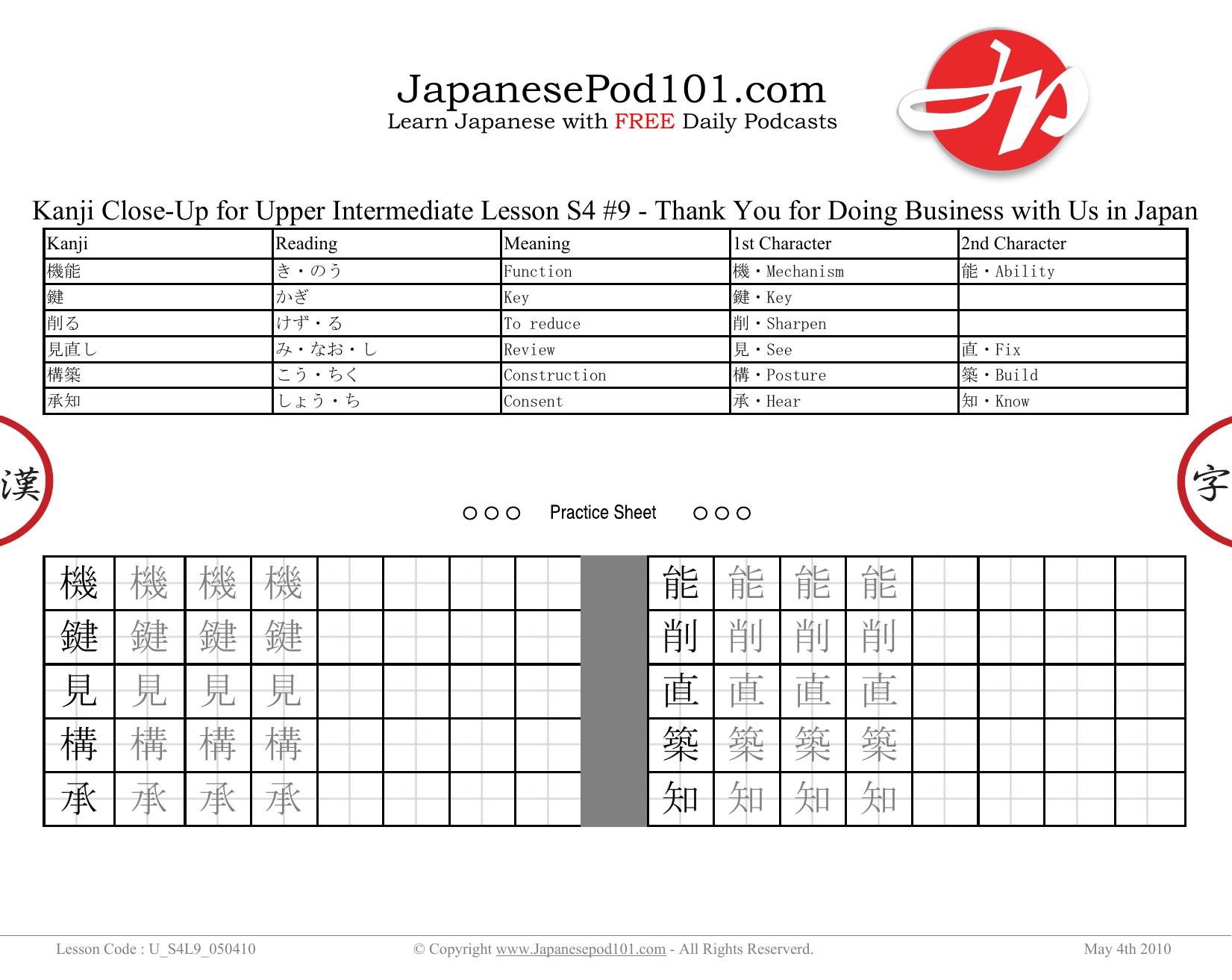 59. Thank You for Doing Business with Us in Japan by Kanji Close-Up
