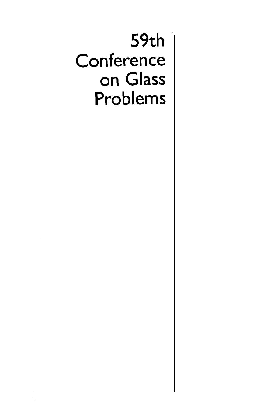 59th Conference on Glass Problems (1999) by 4<8=8AB@0B>@