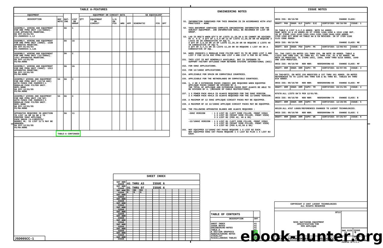 5ESS SWITCHING EQUIPMENT SPECIFICATION FOR PPM APPLIQUE by Unknown