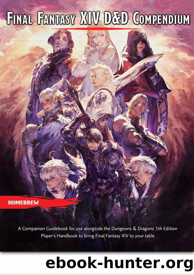 5th Edition D&D x Final Fantasy XIV by Classes & Races Compendium GM Binder