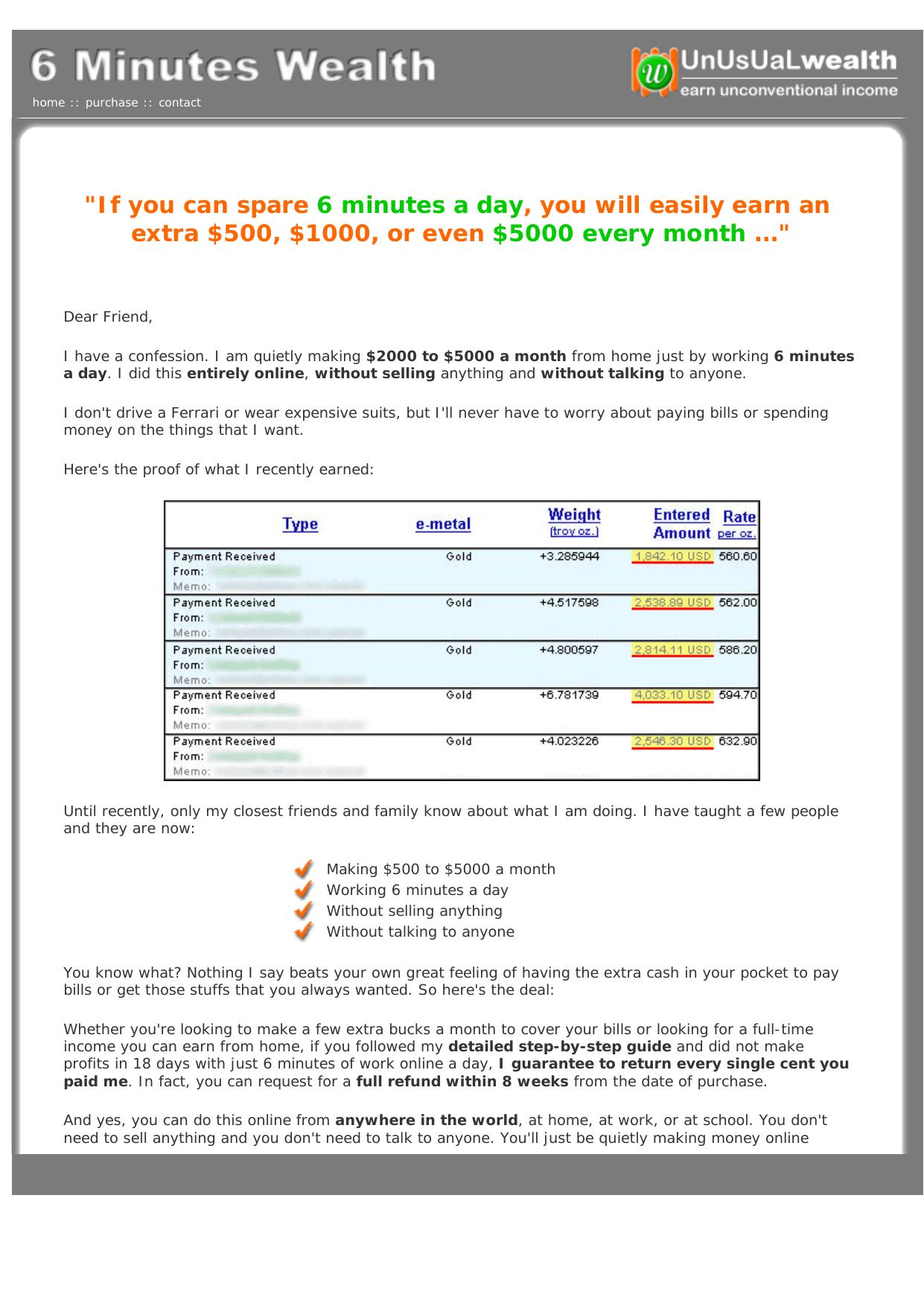 6 Minutes Wealth. by Best of Kuszter's Collection