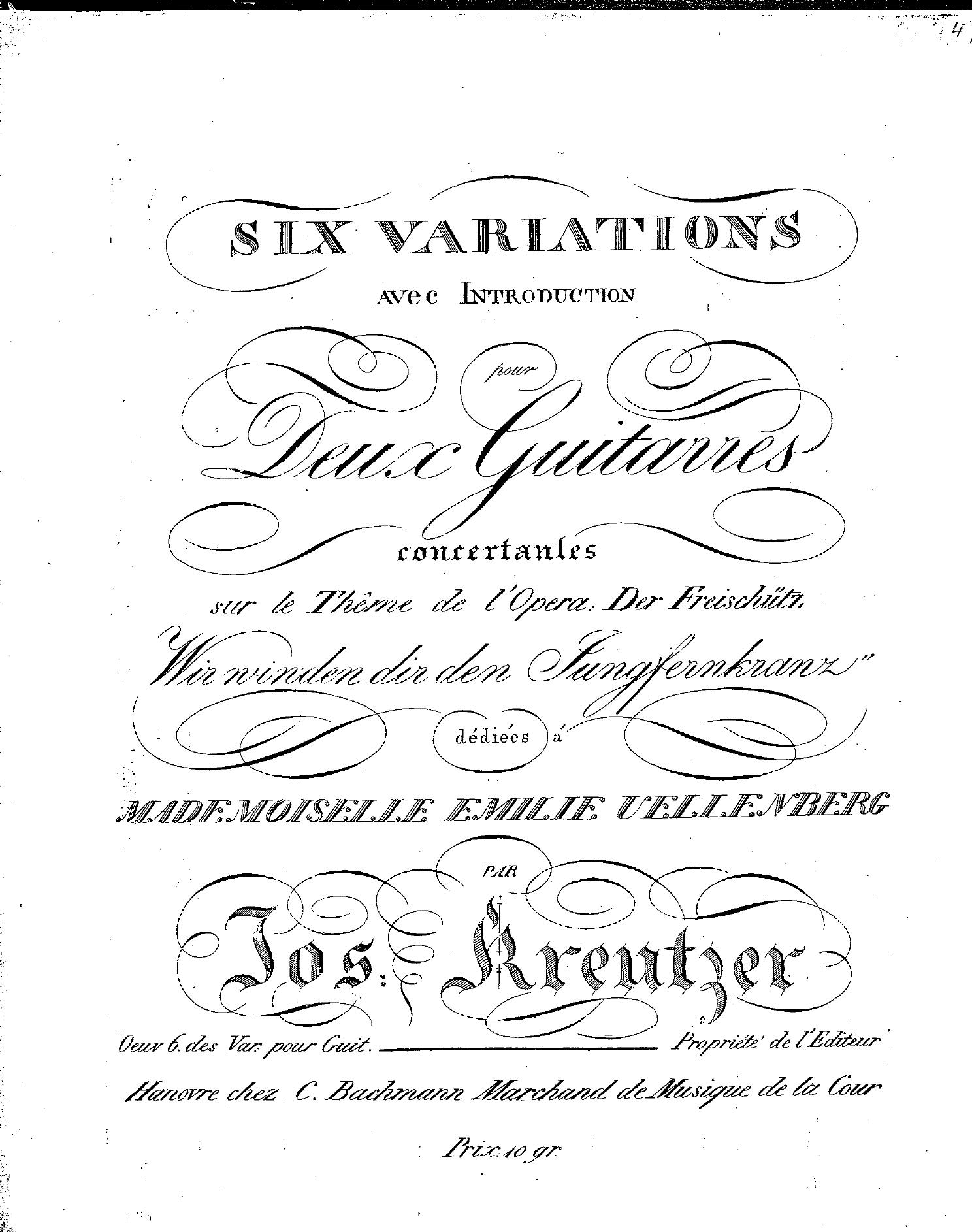 6 Variations, ch + ch by Unknown