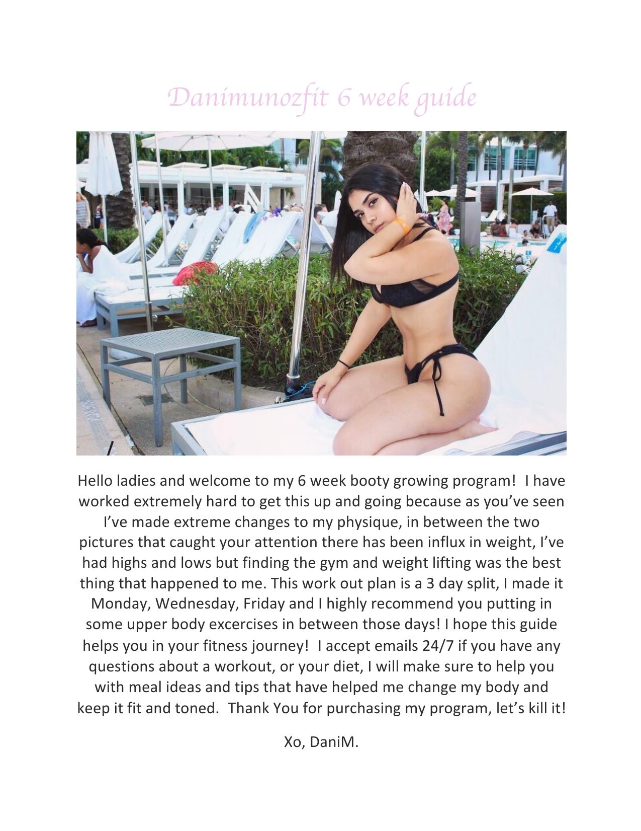6 week Booty Guide by Dani Munoz