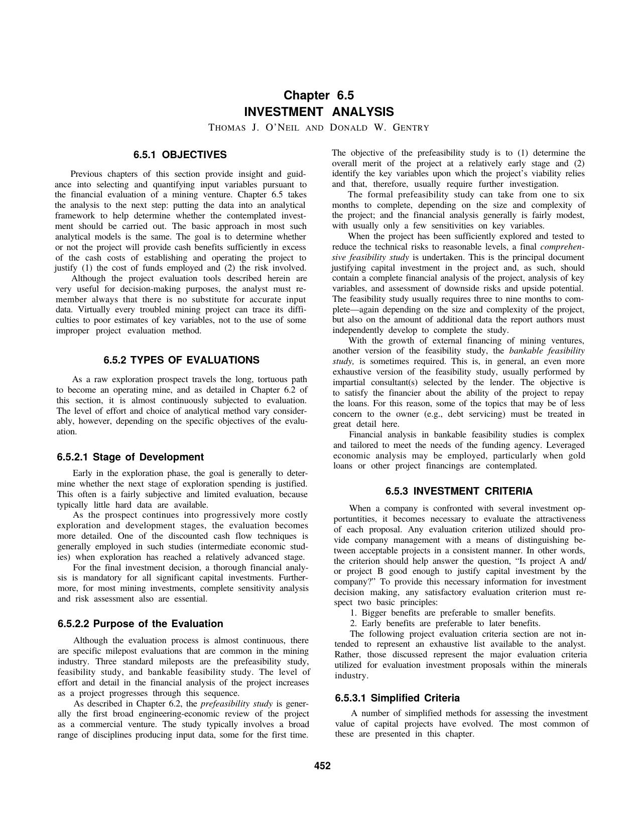6.5 Investment Analysis by Society for Mining Metallurgy & Exploration Inc