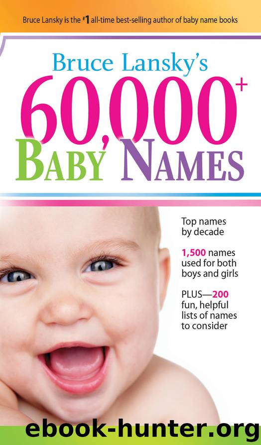 60,000+ Baby Names by Bruce Lansky