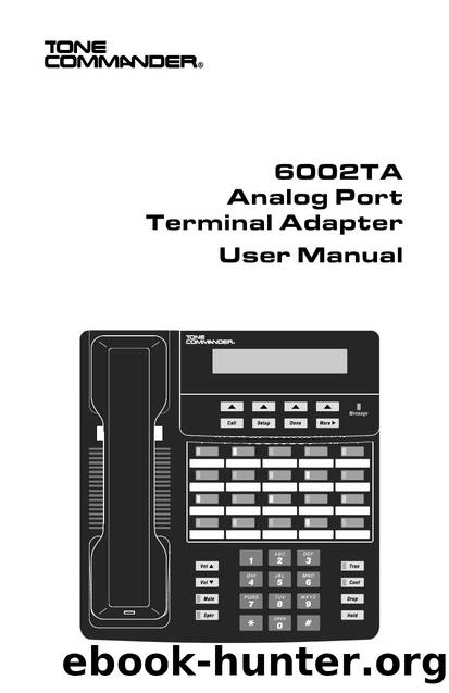 6002TA User Manual B by Tone Commander Systems Inc