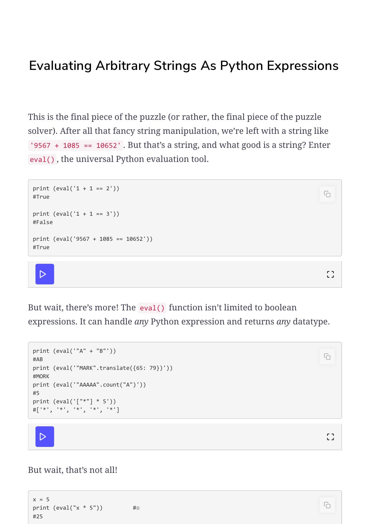 64 Evaluating Arbitrary Strings As Python Expressions by Unknown