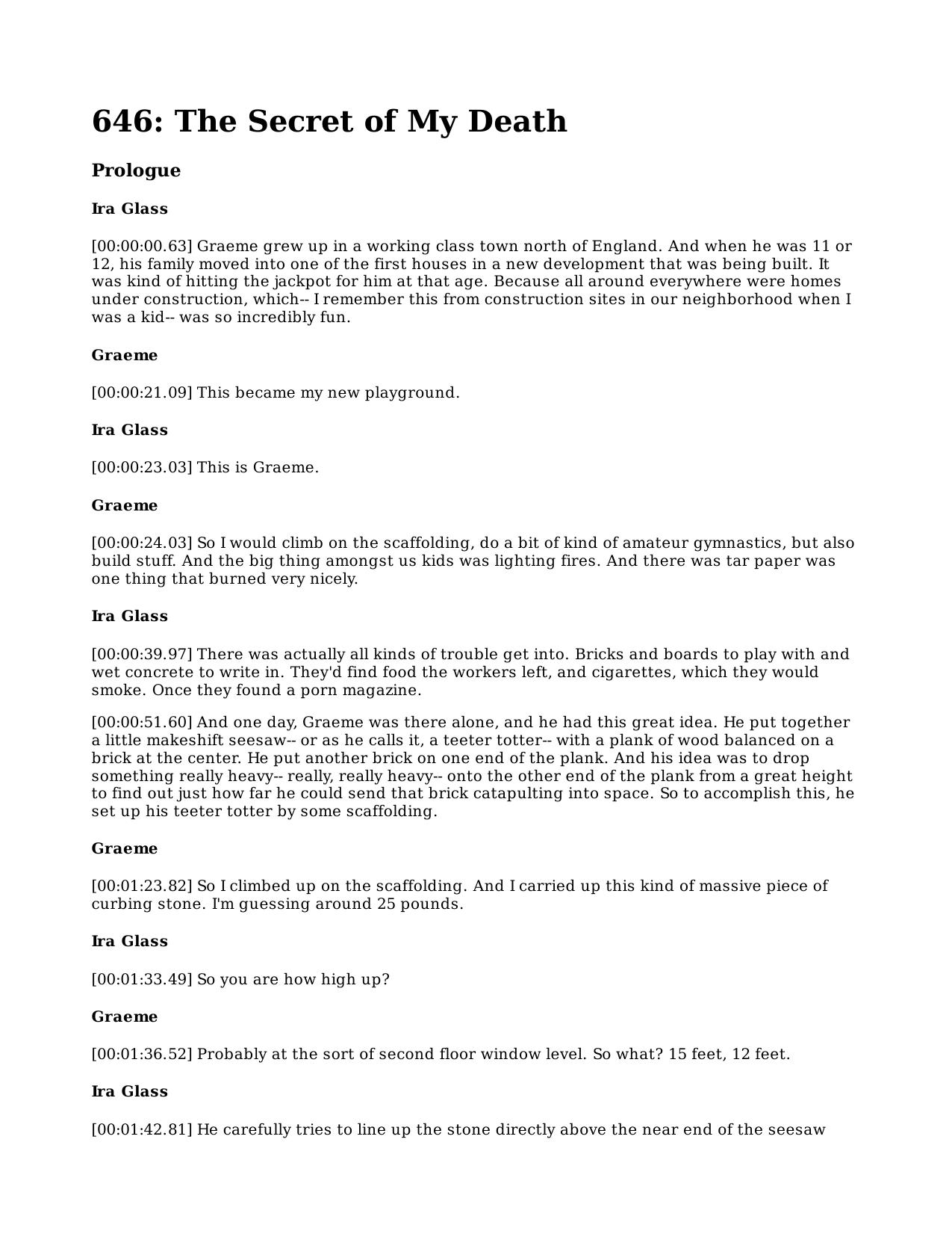 646 The Secret of My Death by unknow