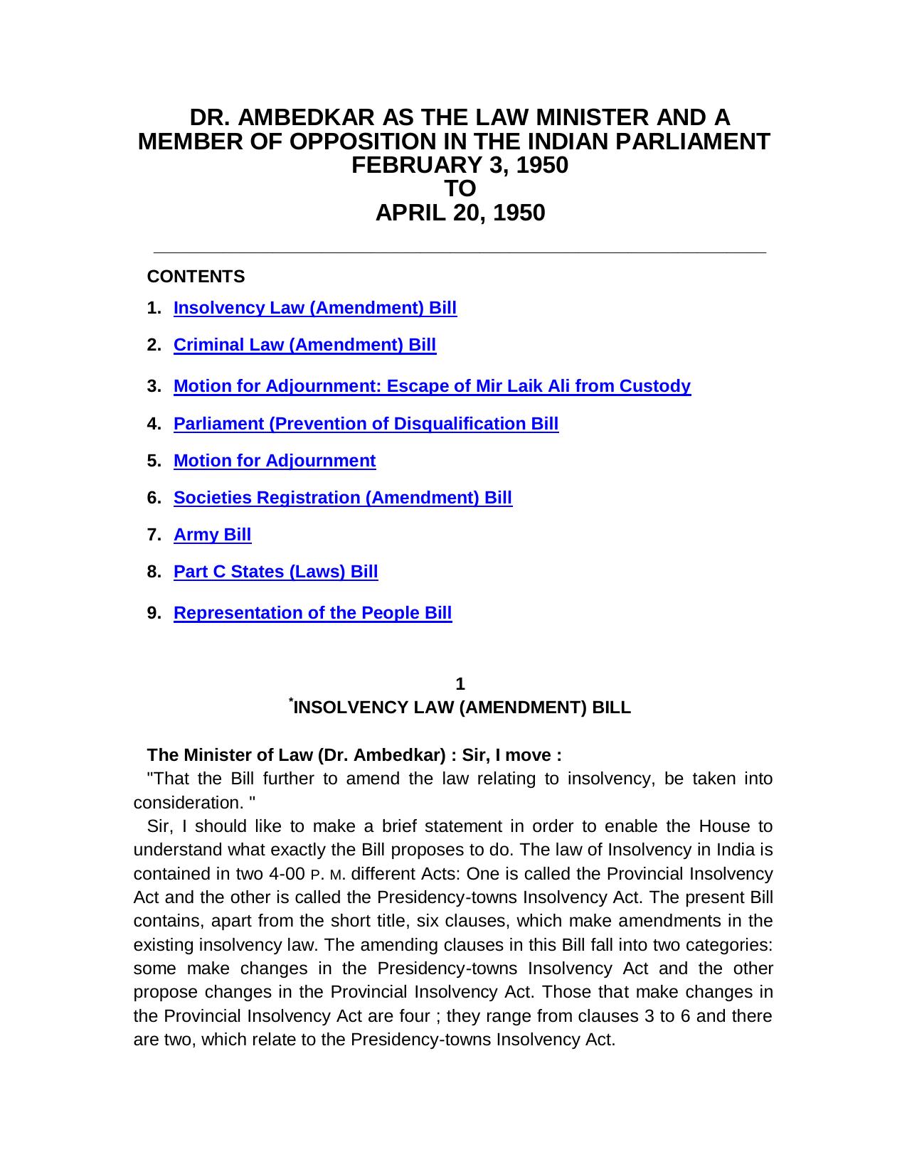 65B.Dr. Ambedkar As The Law Minister 3.2.1950 to 20.4.1950 by monisha
