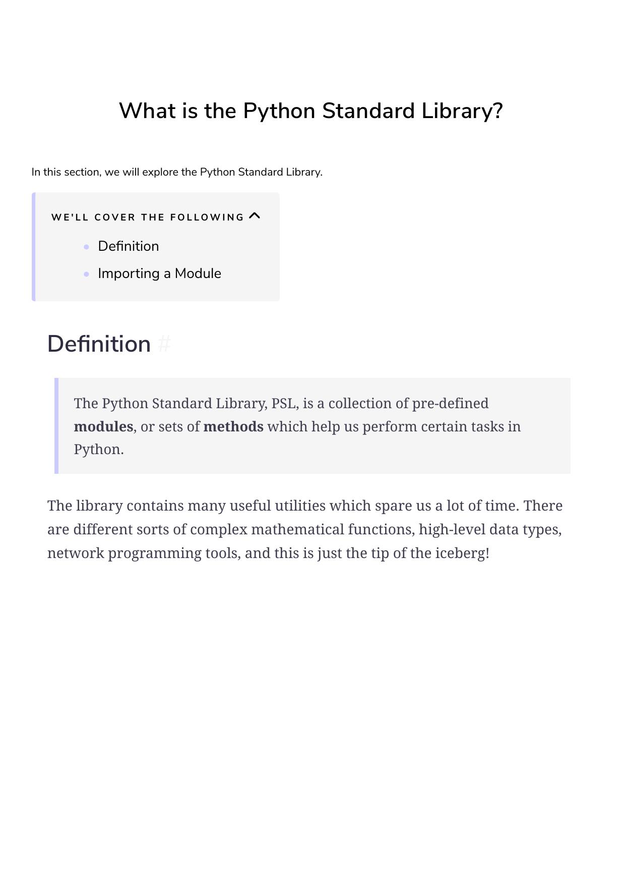 67 What is the Python Standard Library by Unknown