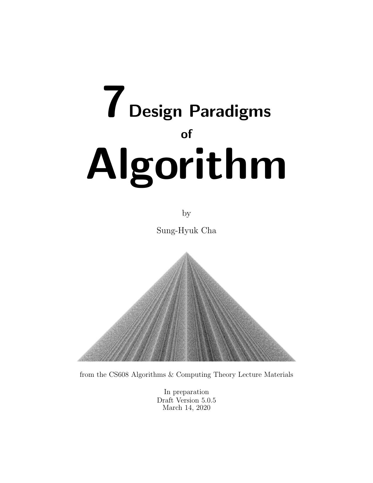 7 Algorithm Design Paradigms by Sung-Hyuk Cha