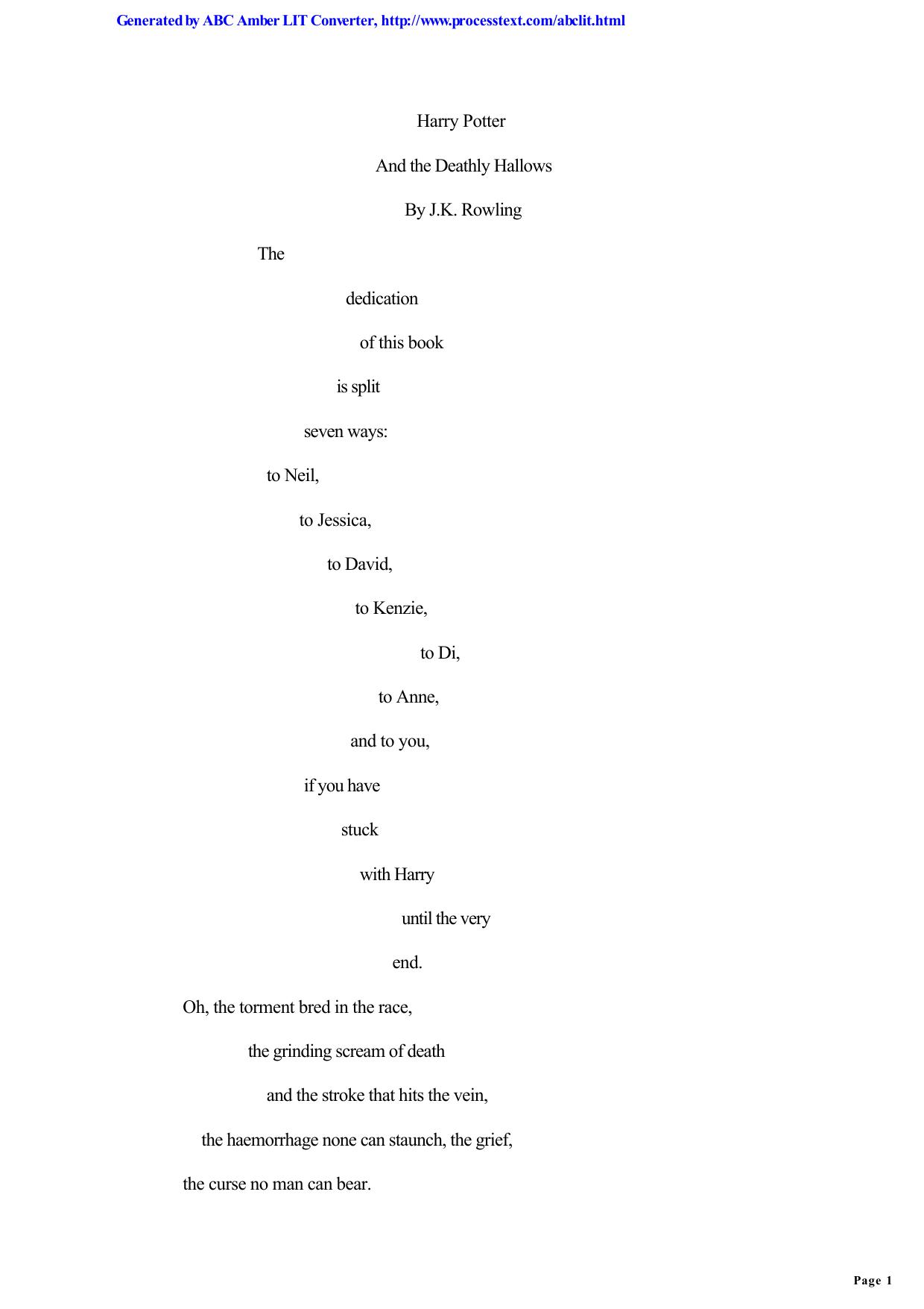 7 Harry Potter and the Deathly Hallows by 7