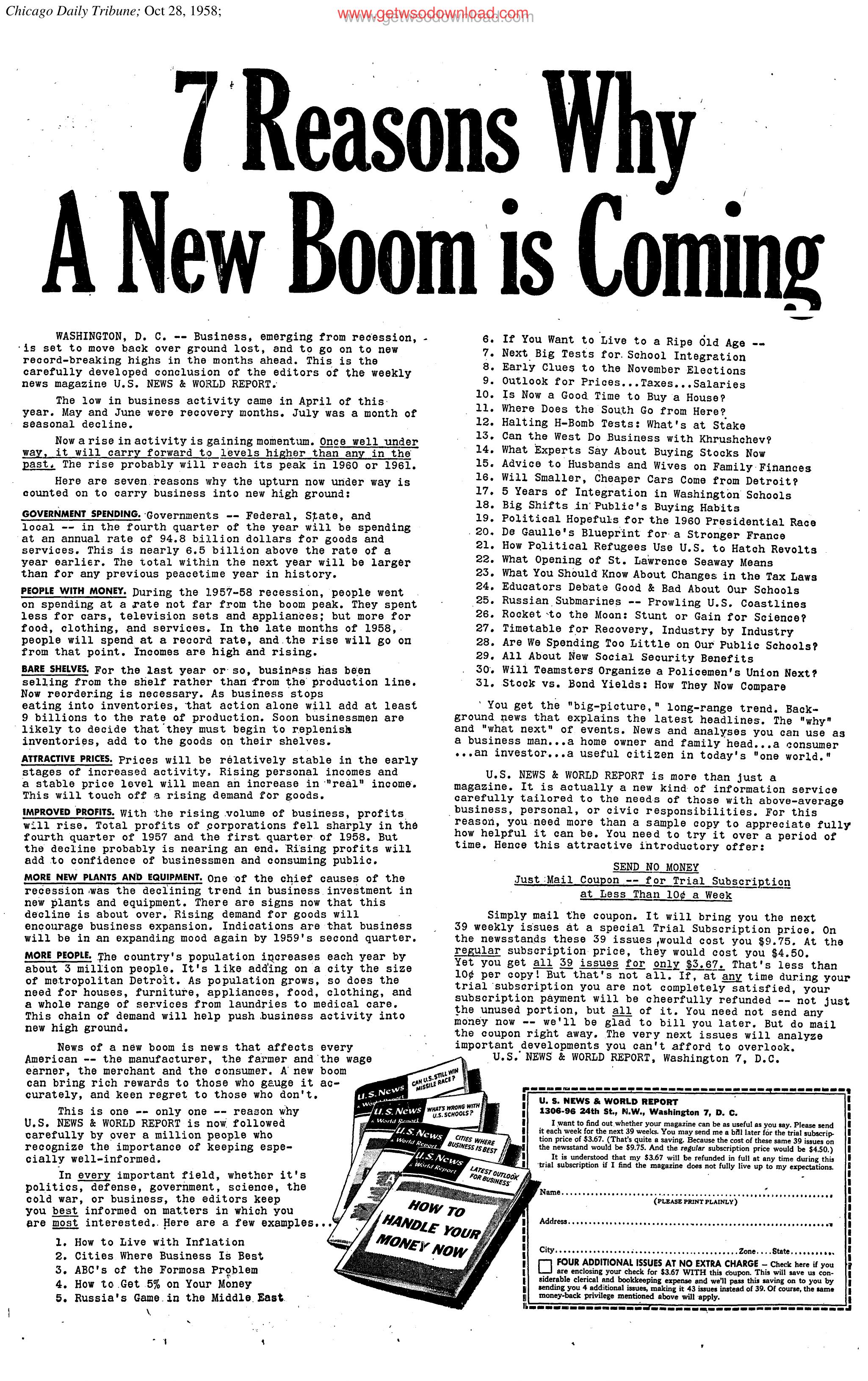 7 Reasons Why a New Boom is Coming by Unknown