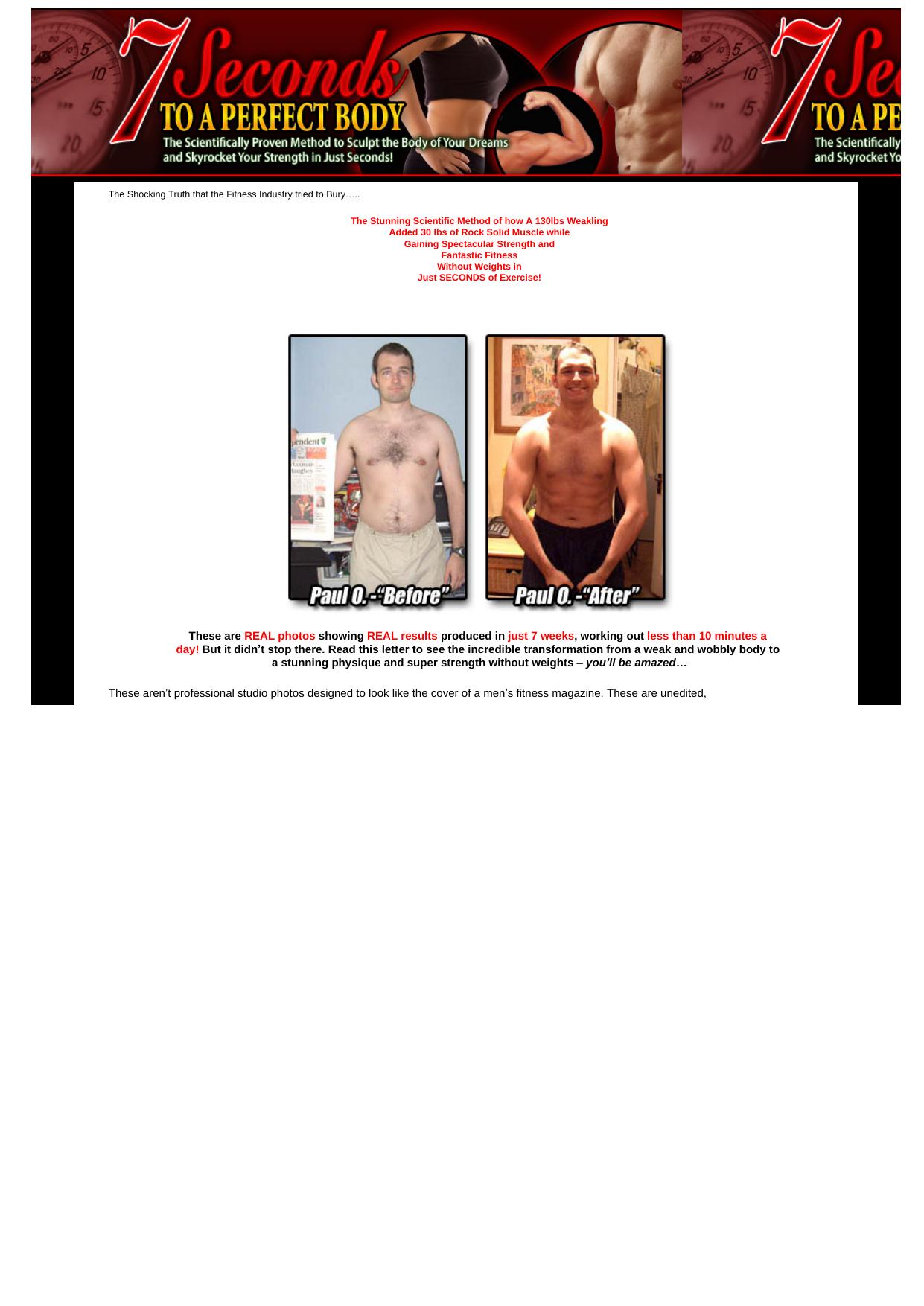 7 Seconds To A Perfect Body. by Best of Kuszter's Collection