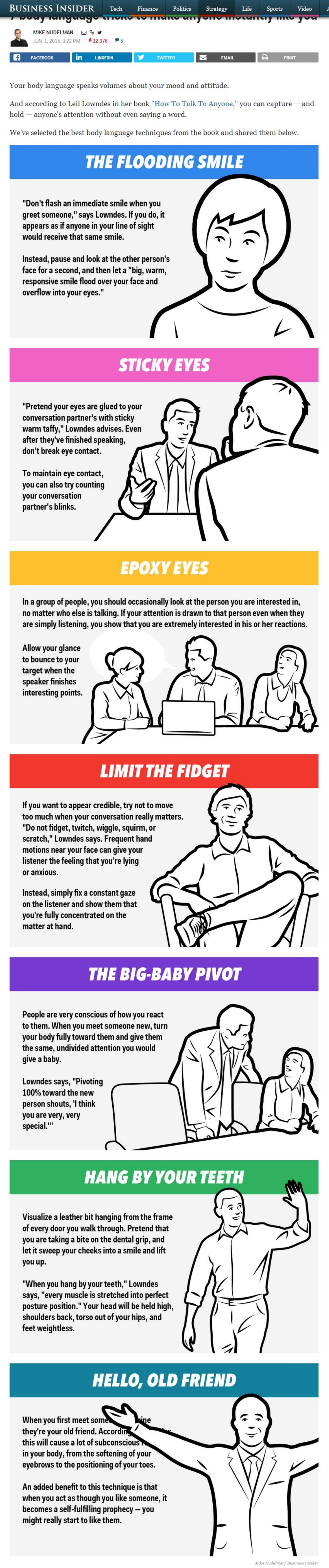 7 body language tricks to make anyone instantly like you by Unknown