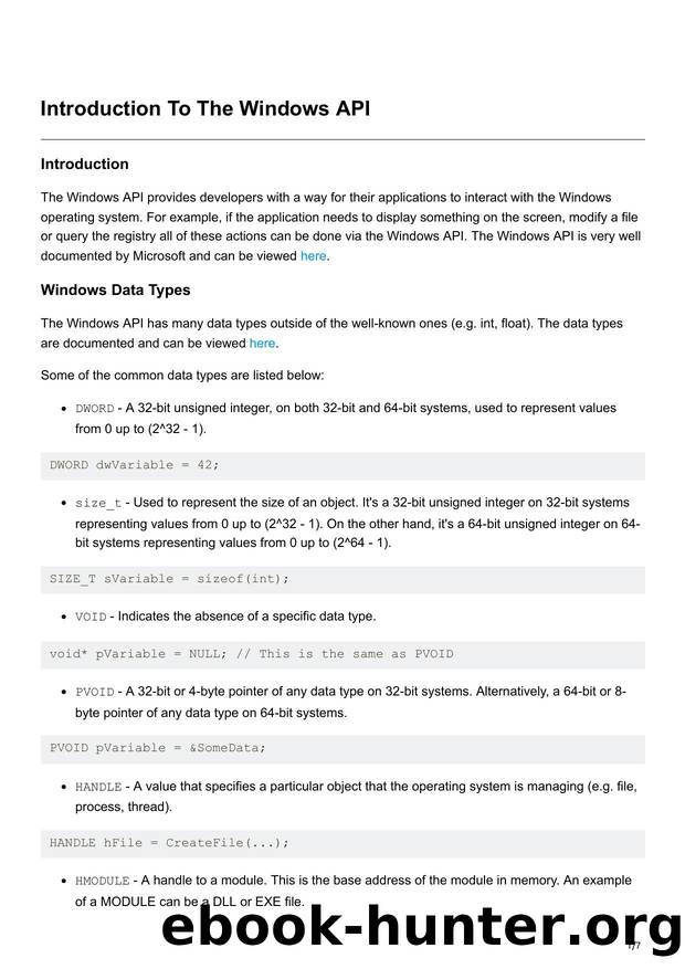 7-Introduction To The Windows API by Unknown