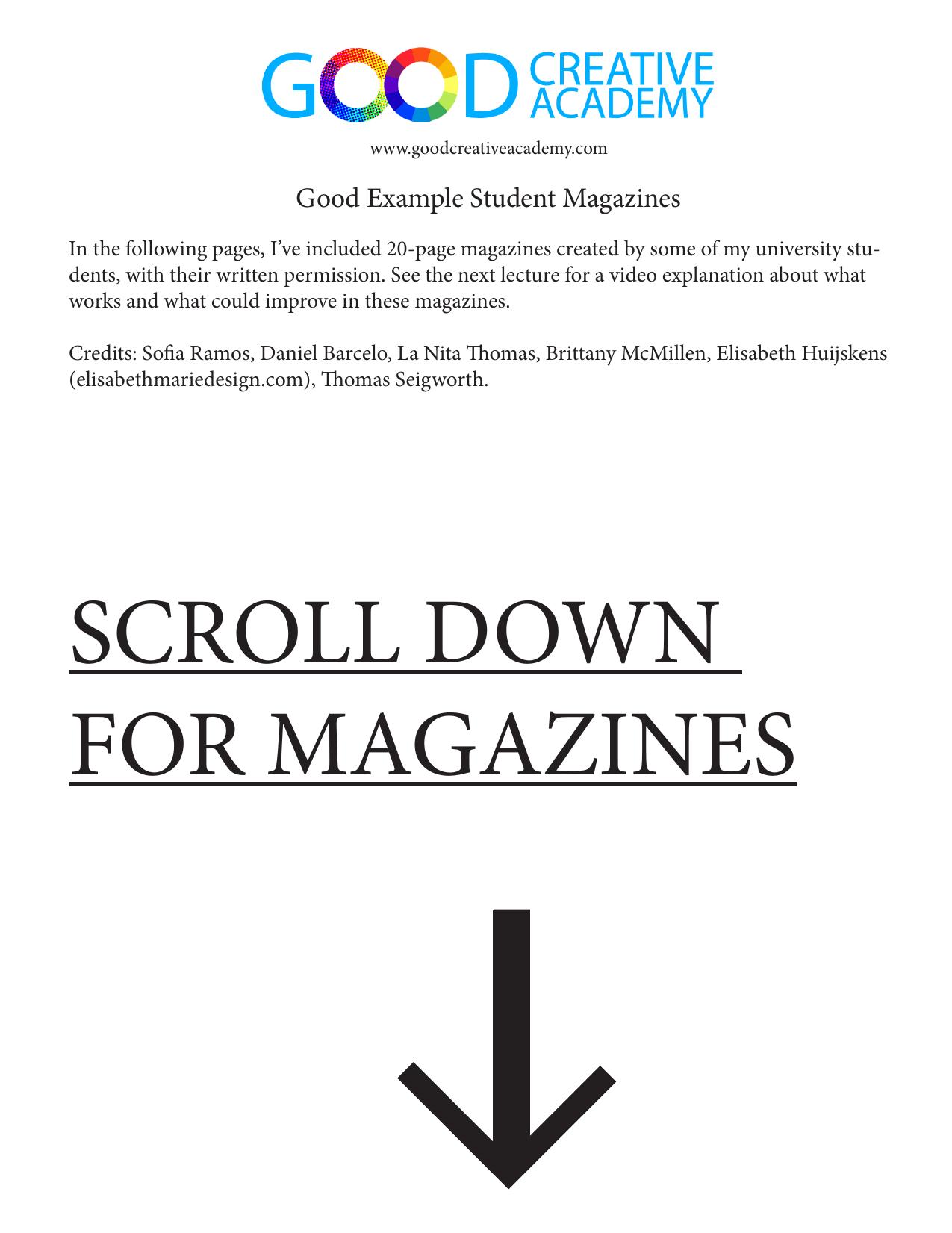 7. Good Example Magazines from Students by Unknown