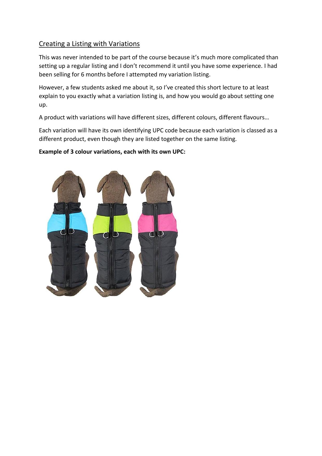 7.1 Creating a Listing with Variations.pdf by Julie Wilson
