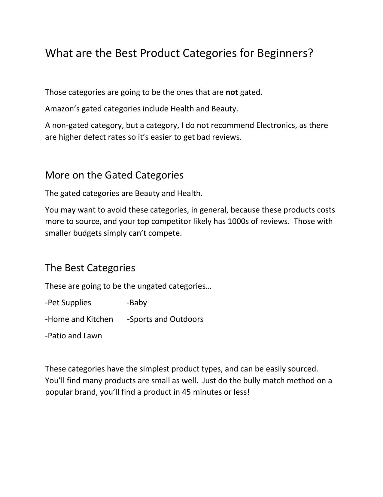 7.1 What are the Best Product Categories for Beginners PDF copy.pdf by Unknown