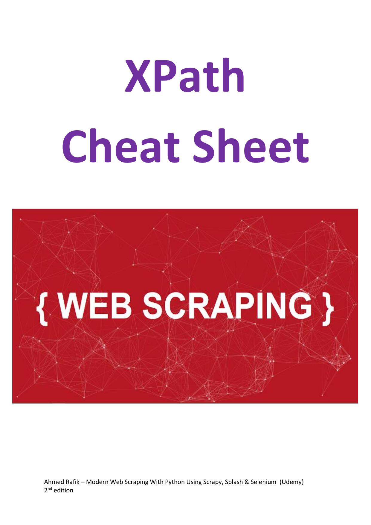 7.1 XPath for web scraping cheatsheet(modern).pdf by Ahmed Rafik Djerah