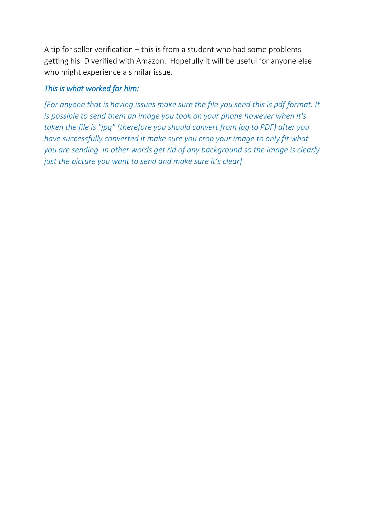 7.2 A tip for seller verification.pdf by Julie Wilson