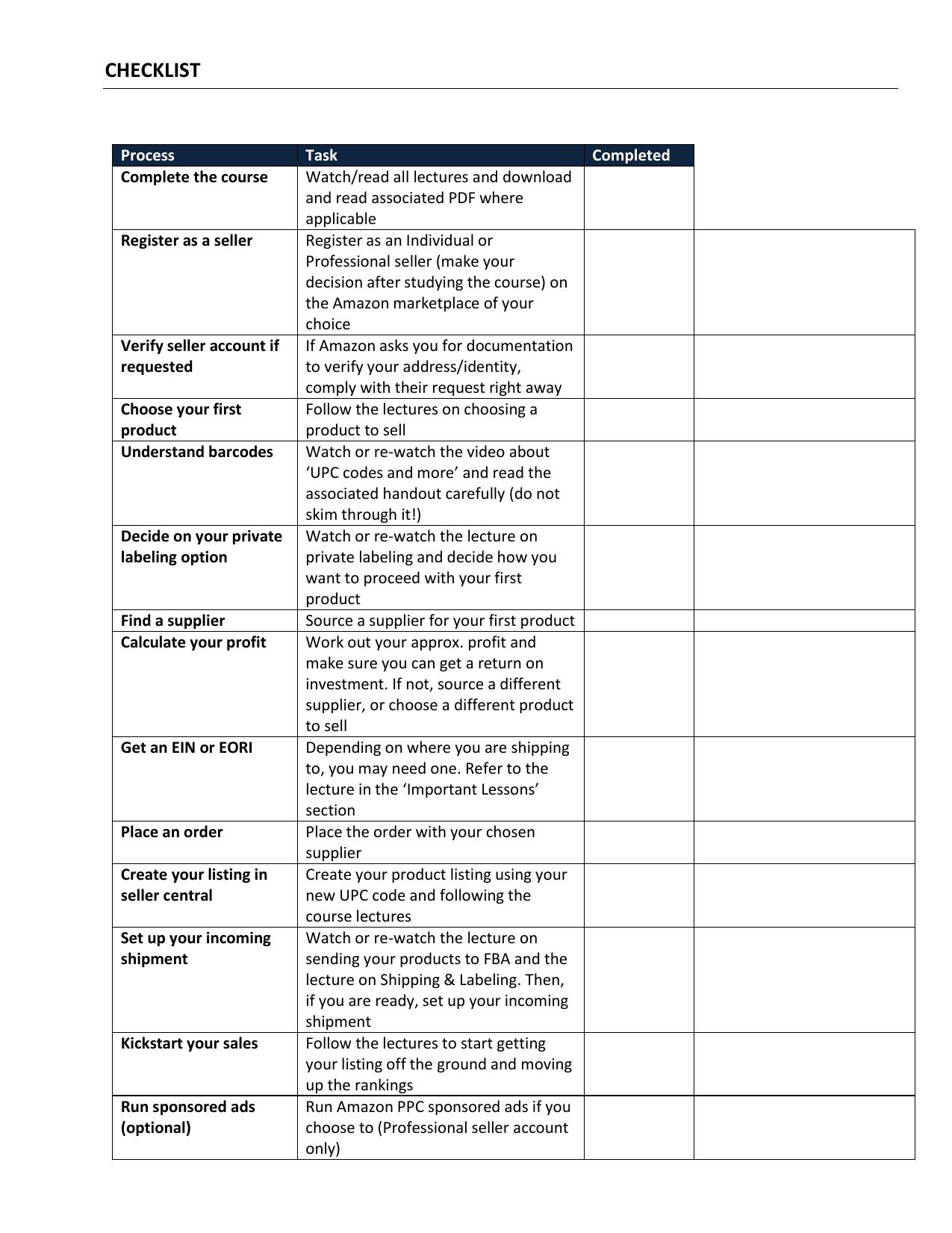 7.2 Amazon FBA Seller Checklist.pdf by Steve Doolley