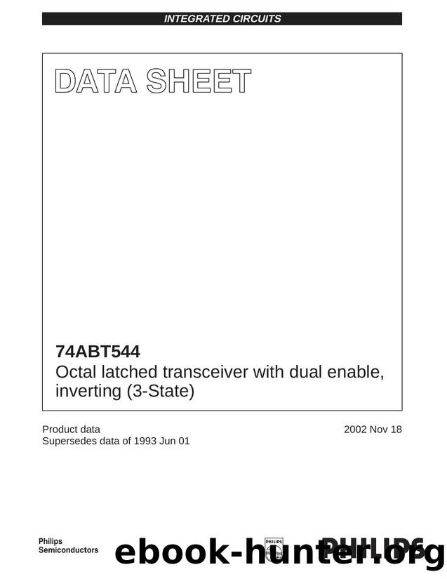 74ABT544  Octal latched transceiver with dual enable,  inverting (3-State) by Philips Semiconductors